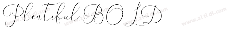 Plentiful BOLD字体转换